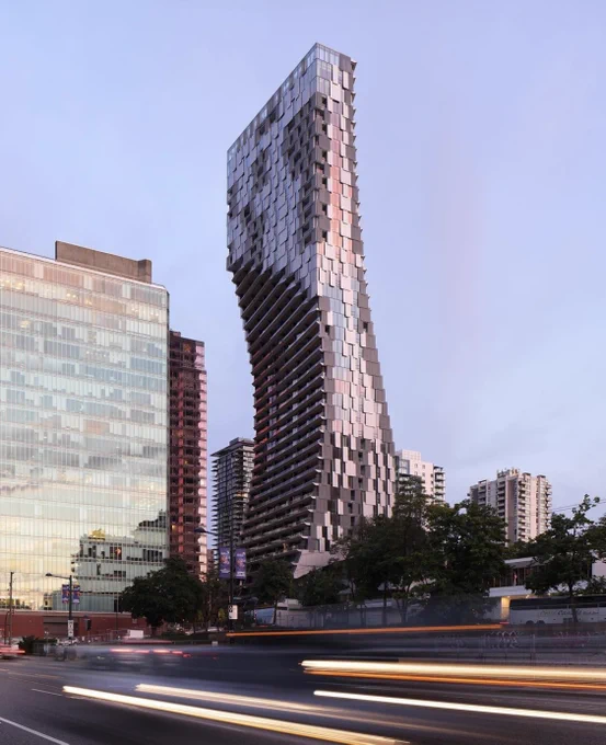 Exterior full shot of Alberni by Kengo Kuma 