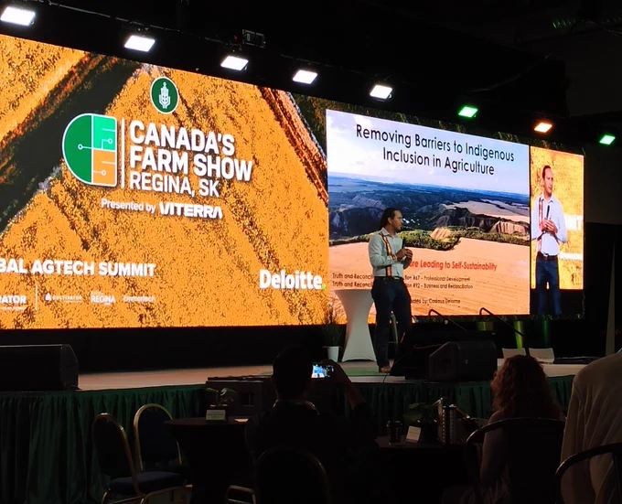 Cadmus onstage at Canada's Farm Show
