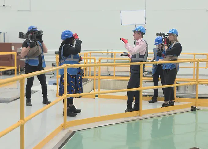 BBC Sky at Night presenter, Dr Maggie Aderin-Pocock gets an in-depth tour from Sean Stewart. Image: STFC