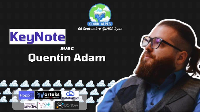 Quentin Adam fait la keynote d'ouverture de Cloud Alpes 2023