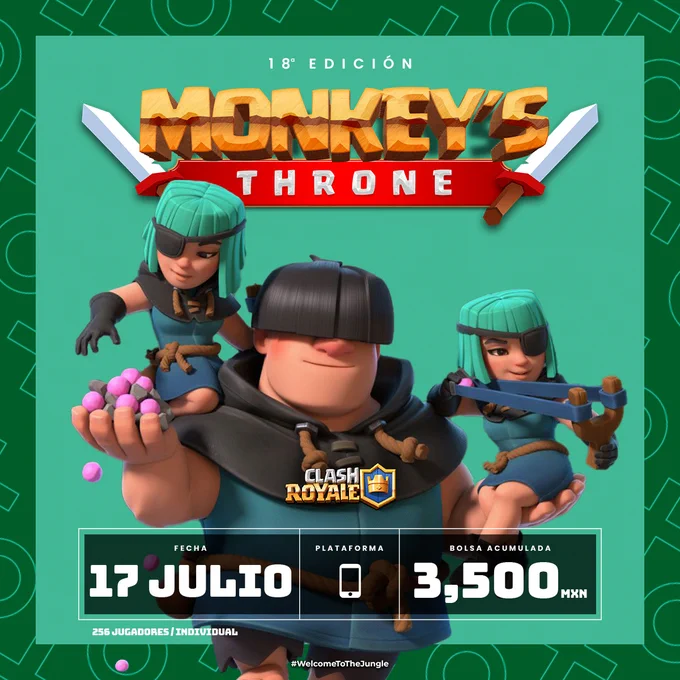 🚨 TORNEO ONLINE | CLASH ROYALE 🚨

🗓️ 17 de julio
👥 1v1 - 256 jugadores
⚠️NO OLVIDES CONFIRMAR TU PARTICIPACIÓN EN MONOU.GG⚠️

🌟PREMIOS🌟
💰1º: $2,000 MXN
💰2º: $1,000 MXN
💰3º: $500 MXN

🎮 Mobile