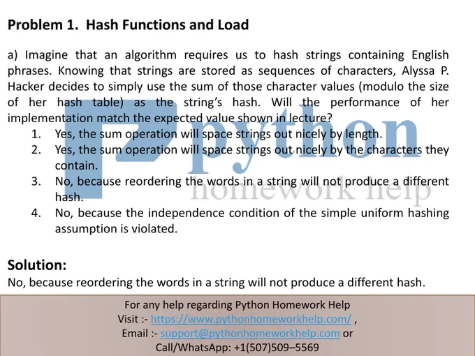 Python Homework Help