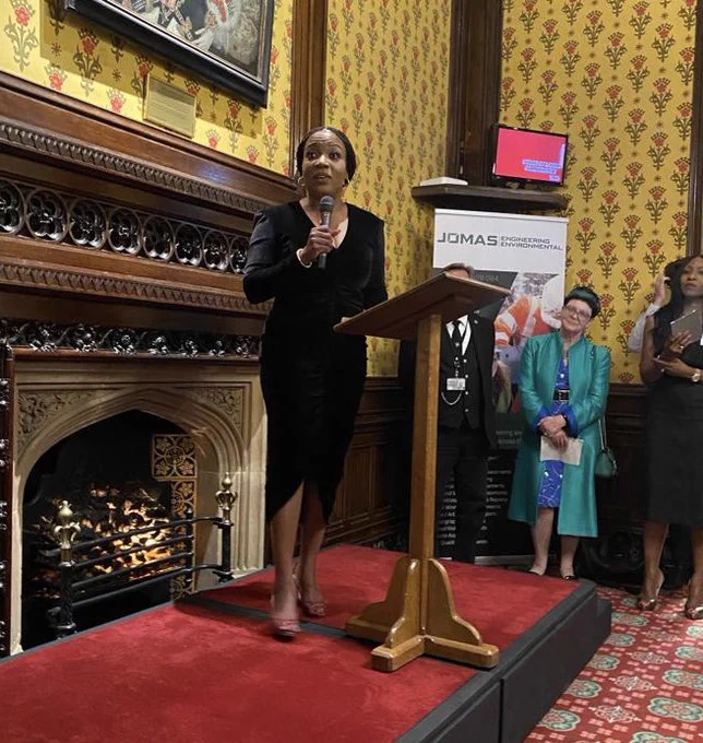 FSB policy champion Roni Savage speaking on stage in the House of Lords