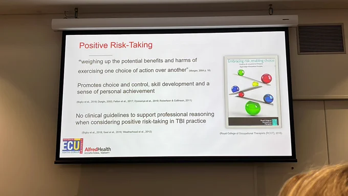 A slide on screen