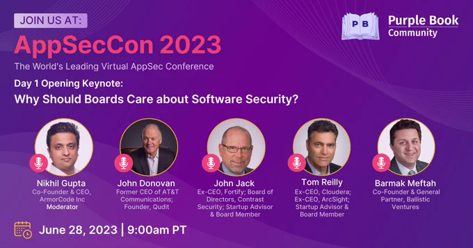 AppSecCon 2023 Day 1 Opening Keynote: Why Should Boards Care about Software Security?