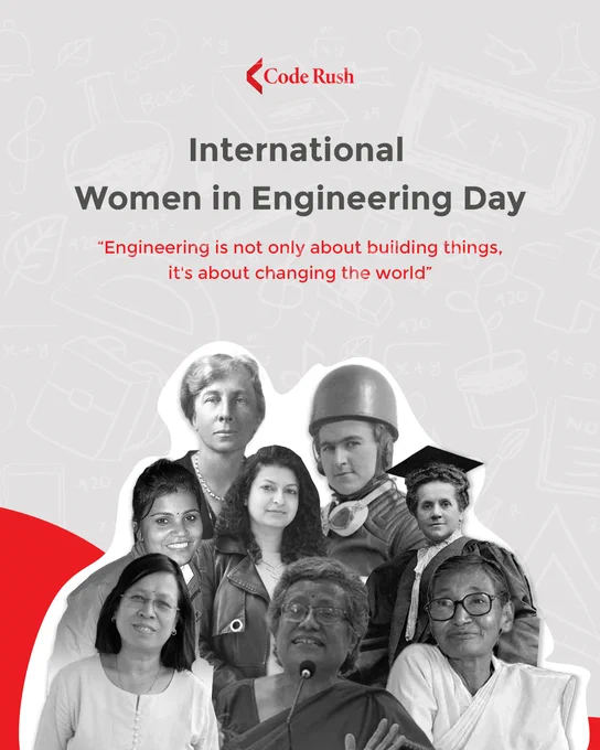 Celebrating International Women in Engineering Day!

Engineering has always been a powerful force for change, and today we pay tribute to the brilliant women who are shaping our world! From pushing boundaries to solving global challenges, they're leaving an indelible mark on our future.

How has engineering impacted your life? Share your stories and experiences in the comments below! 

#CodeRush #IWED2023 #INWED23 #womeninengineering #womeninscience #Engineering