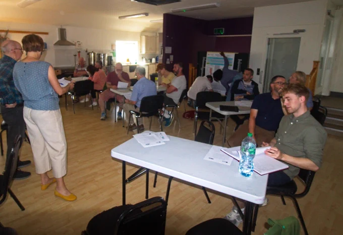 Nicola Baxter (University of Strathclyde) and Peter Deeney (University College Cork) greeting the attendees at the X-ROTOR public dialogue session in Malin Head, Co Donegal, Ireland.