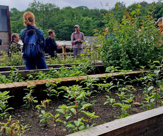 Lee Schofield talks to visitors about Haweswater's tree nurseries that give nature a helping hand.