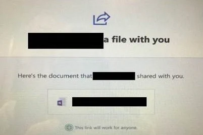 Online example of phishing email