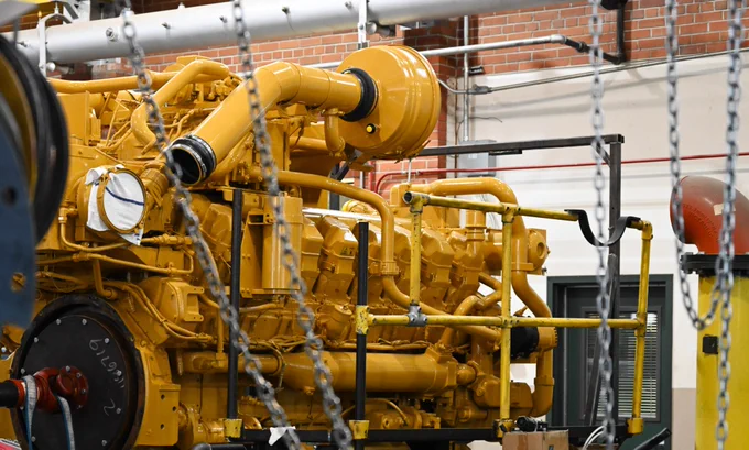 Large yellow engine
