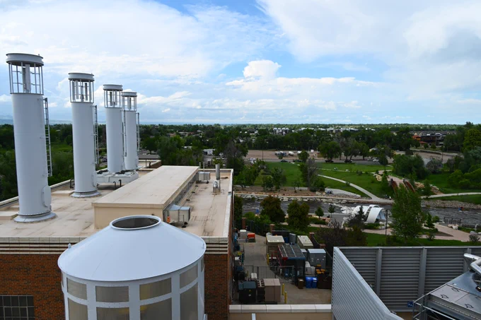 A view of the Powerhouse Campus and Poudre white water park