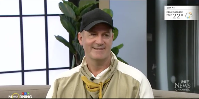 screenshot of Jason Baerg appearing on CTV's Your Morning show