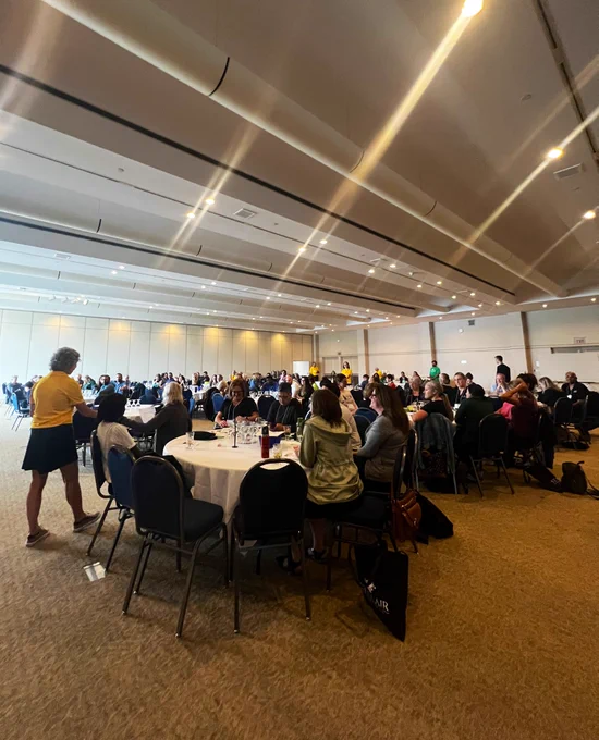 Educators attend a plenary session to reaffirm their passion for teaching.