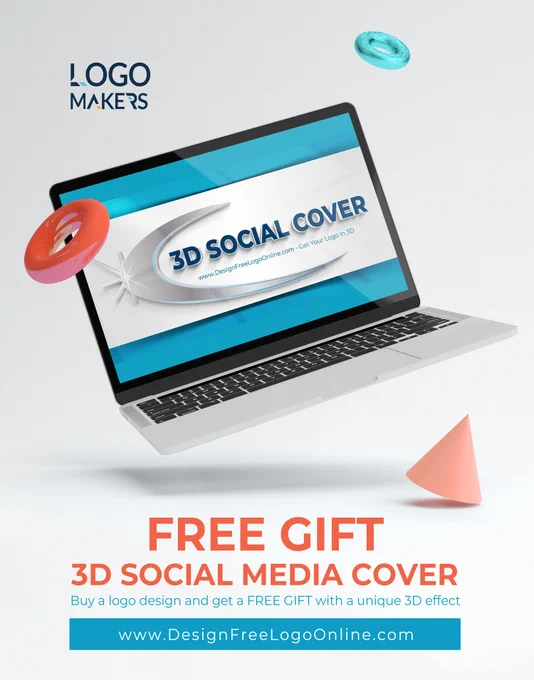 GET YOUR FREE GIFT - 3D SOCIAL COVER
https://www.designfreelogoonline.com/
Buy any of our logos and get a FREE social media cover with a unique 3D effect. Make your business stand out on social media with a custom-made with your logo! 
Create a logo online and get your free gift now
#FREEGIFT #logomaker #socialmediacover #3dlogo
