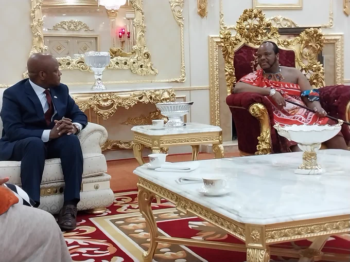 Ambassador Dr. John Nkengasong and His Majesty King Mswati III 