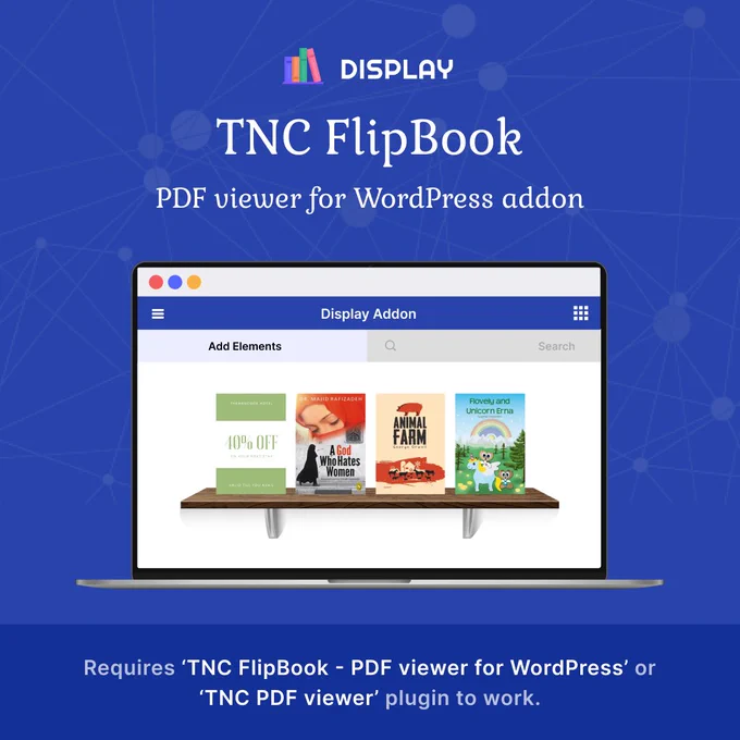 Display - TNC FlipBook - PDF viewer for WordPress Addon