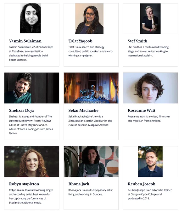 a screengrab of just some of the talents on the 40 under 40 list