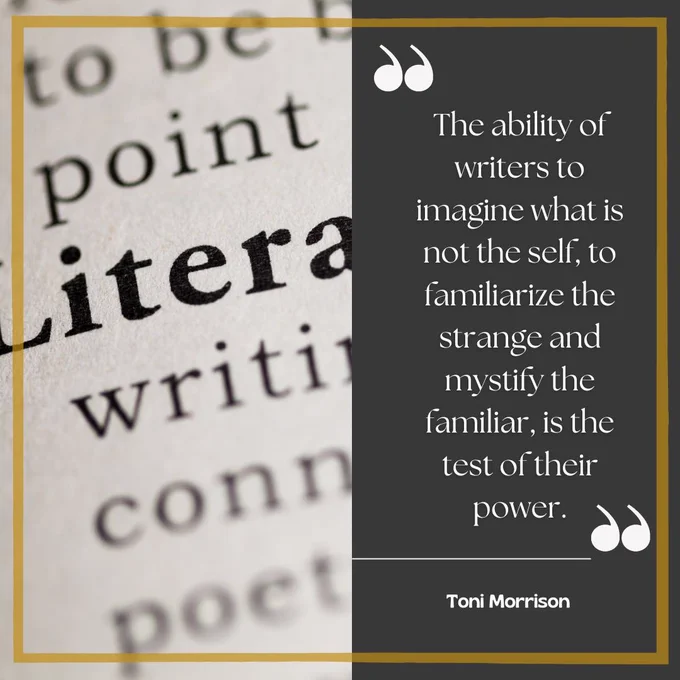 Graphic of quote and picture with close up of words in dictionary.