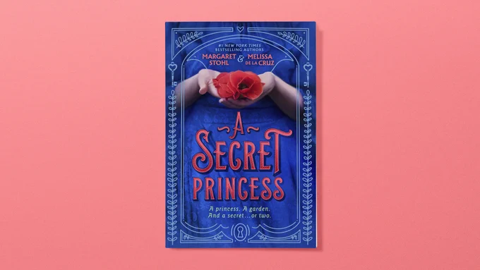 A flatlay photo of the book A Secret Princess by Margaret Stohl and Melissa de la Cruz
