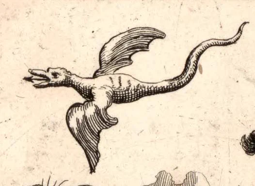 Detail showing a dragon