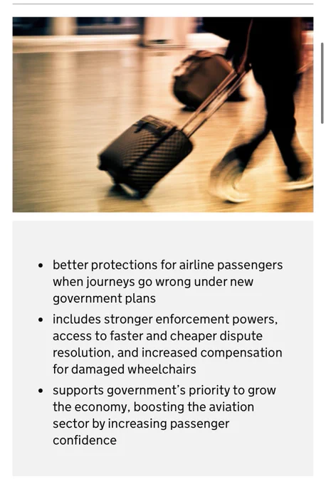 Better protection for airline, passengers win, journeys go wrong, stronger in Forssmann powers, supports governments priority to grow the economy Boustany aviation sector by increasing passenger confidence