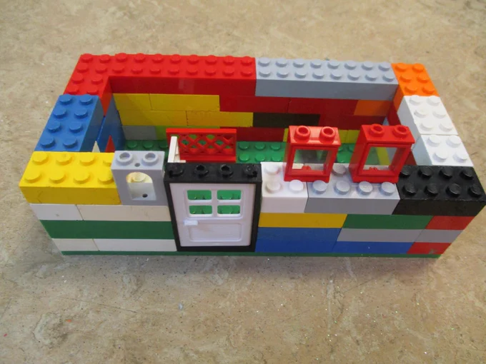 A Lego model of a prison.