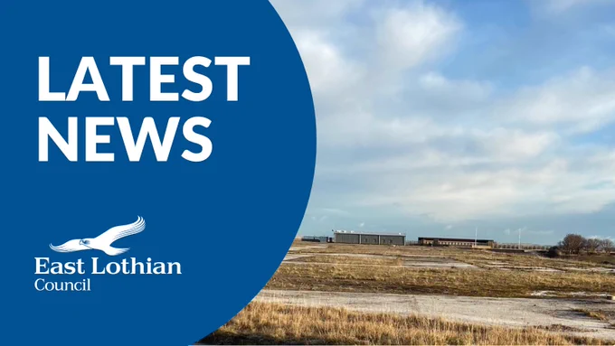 An image of the Cockenzie Power Station site alongside the words 'Latest News' and the council logo.