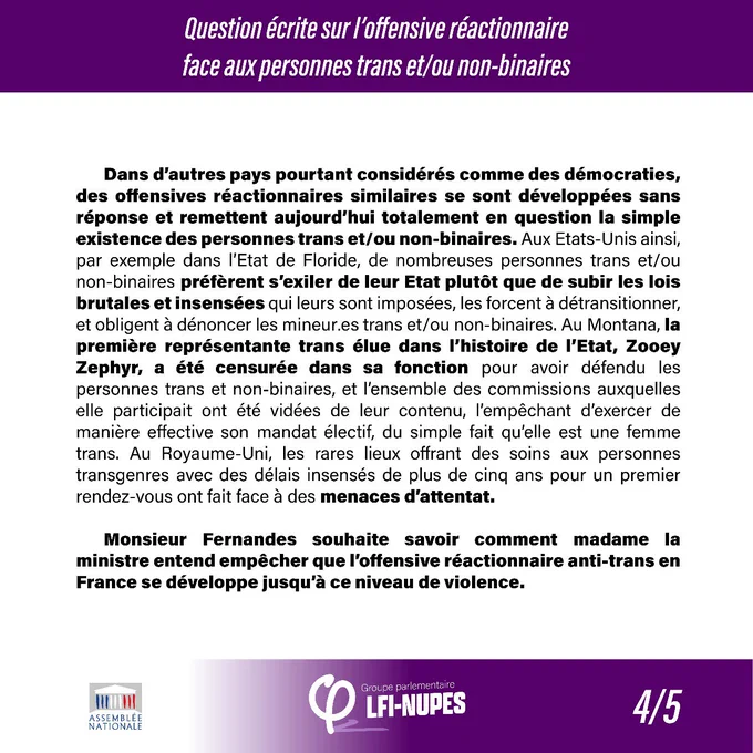 Question écrite à la ministre déléguée chargée de l'Égalité entre les femmes et les hommes, de la Diversité et de l'Égalité des chances. 