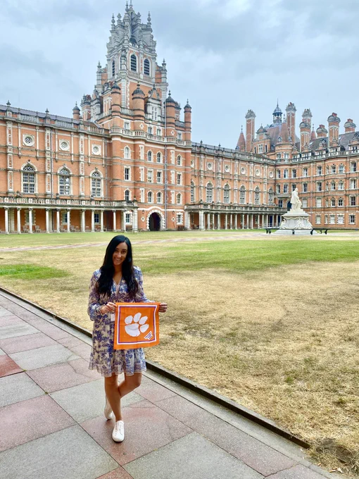 Posing with a Tiger Rag at Royal Holloway.