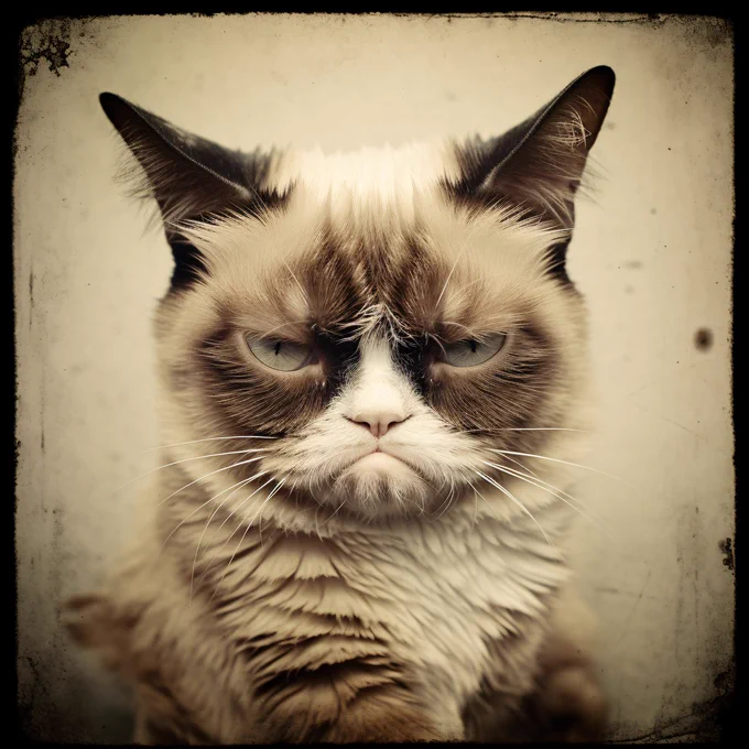 Grumpy Cat, Polaroid photograph 
