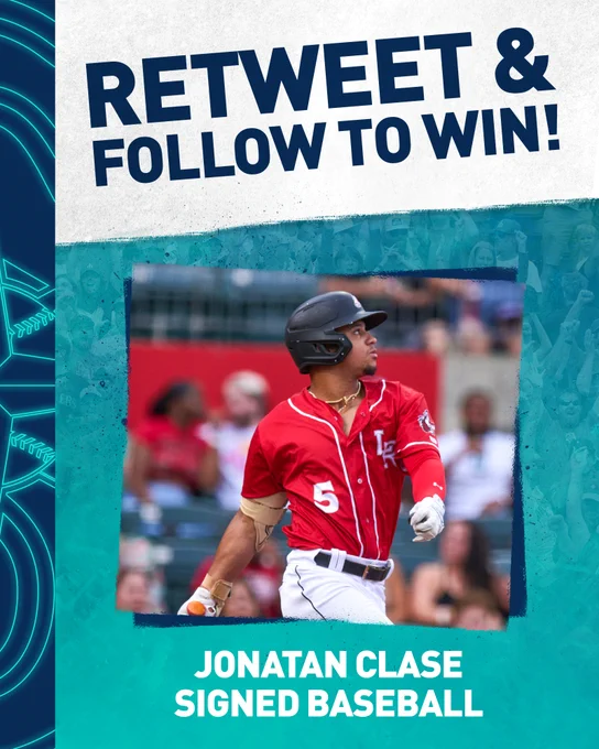 RETWEET & FOLLOW TO WIN!

[PHOTO OF JONATAN CLASE SWINGING]

JONATAN CLASE SIGNED BASEBALL