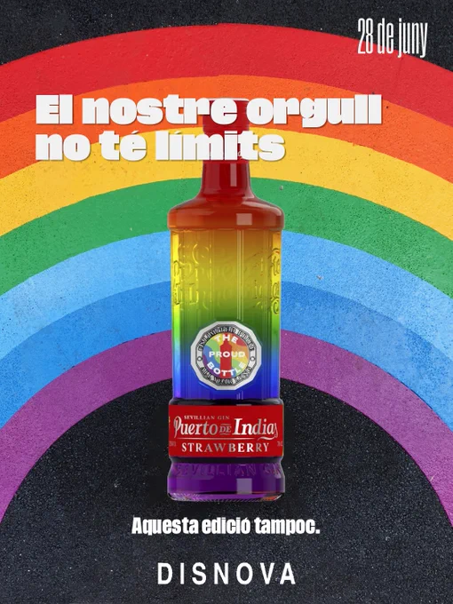 The Proud Bottle, la primera edició amb la que Puerto d'Indias es compromet a lluitar contra la LGTBIfòbia els 365 dies de l'any.