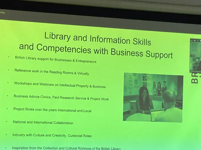 Library and Information Skills and Competencies with Business Support. List of multiple activities and initiatives at the BIPC
