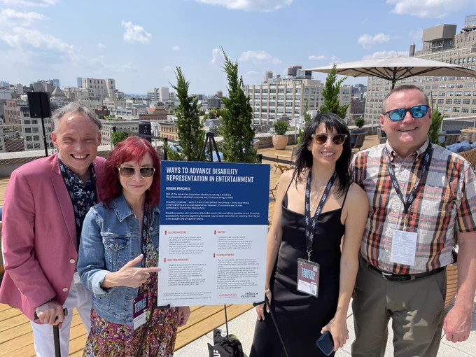 Pictured left to right: Lawrence Carter-Long, Disability Advocate; Nancy Weintraub, Easterseals Chief Advancement Officer; Jenna Greene, Forward Collective; Mark Whitley, Easterseals President and CEO