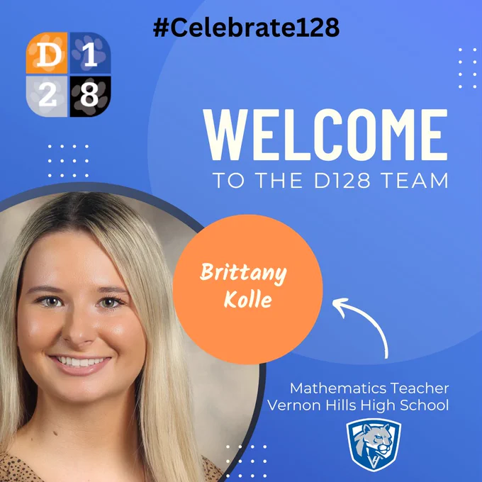 Welcome to D128 Brittany Kolle, graphic