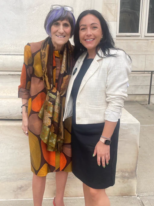 Congresswoman Rosa DeLauro and Liz Gustafson of Pro-Choice CT