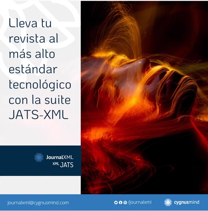 l JATS es el estándar técnico específico para revistas científicas que define el conjunto de metadatos particulares para los artículos.📲
Conoce más en nuestra web y consúltanos en journalxml@cygnusmind.com https://cygnusmind.com/es/journalxml/ #journals #articulos #cientificos #HTML #revistas #JATS #XML