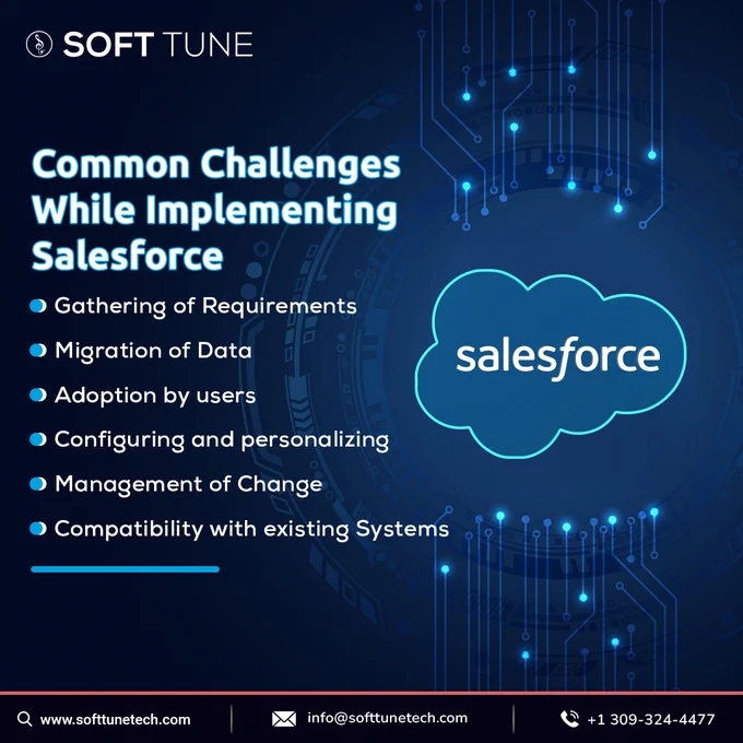 Common Challenges While Implementing Salesforce | SoftTune Technologies



   💻 https://www.softtunetech.com/

   📧 info@softtunetech.com

   📞  1 309-324-4477 



#salesforce #salesforcedeveloper #salesforceassociate #salesforcejobs #salesforcesolutions #salesforceservices #salesforceservicescloud #salesforcecrm #softtune
