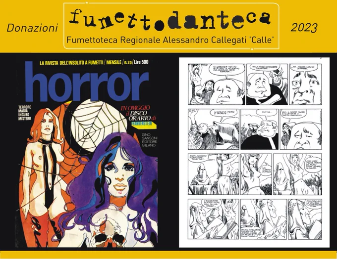 #FumettoDANTEca International Esclusiva innovativa 'Biblioteca Internazionale di #Fumetti dedicati all'Opera e al Sommo Poeta #Dante #Alighieri' - Arrivano nuove #Donazioni #Umiliacchi #Dante702 #Comics Invia: Via Curiel 51 -47121 #Forlì FC #Italy 
fumettoteca@fanzineitaliane.it - 29 Giugno 2023