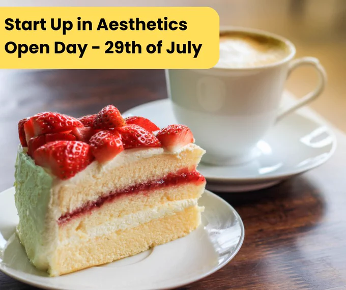 Coffee and cake, start up in aesthetics, start aesthetics, medical aesthetics, start a career, 29th of July, Glasgow, thornliebank, southside, Scotland