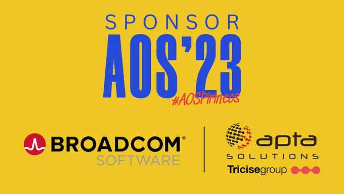 Sponsor AOS'23. Broadcom Software y Apta Solutions