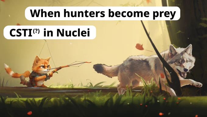A cat hunts a wolf with a crossbow.
