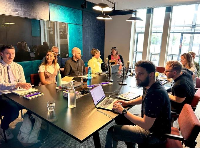 Members of the AB team gathered for the first module of my internal comms masterclass. 