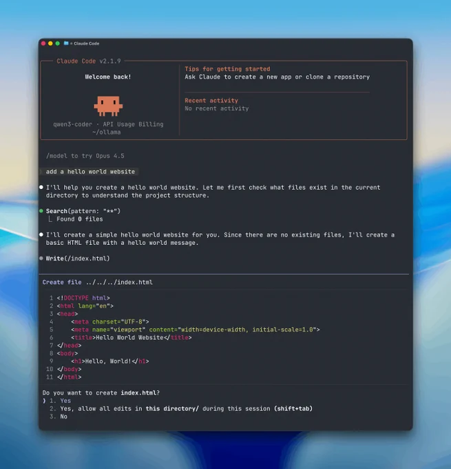 Ollama now has Anthropic API compatibility! 
