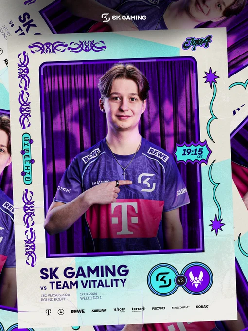 SK Gaming vs Team Vitality
LEC Versus 2026
Week 1 Day 1
17.01.2026 (19:15 CET)
