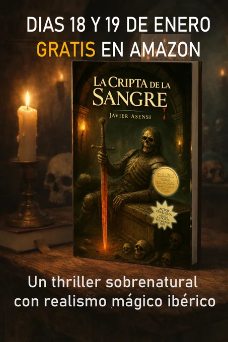 Sumérgete en un thriller histórico donde el pasado nunca está realmente muerto.
LO QUE DICEN LOS PRIMEROS LECTORES:
“Me enganché desde el prólogo. Sentí el frío de la cripta.”
“La parte histórica está tan bien documentada que el terror parece aún más real.”
“No es solo una novela de miedo; es una reflexión sobre la memoria y la culpa.”
En 1974, cuatro niños jugaron a un juego peligroso en el viejo cementerio de Castalla. Tocaron una losa redonda y pronunciaron una frase que no debían decir. Algo, bajo la tierra, respondió.
Ahora, cincuenta años después, ese mismo niño—Javier—regresa como investigador de lo paranormal. 
