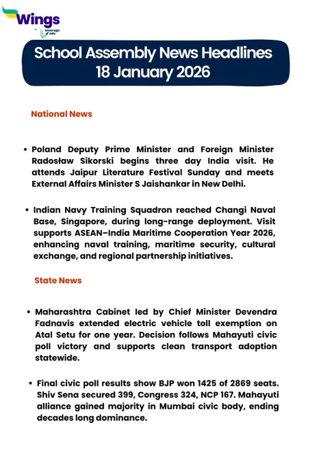 National and State News for 18 January 2026