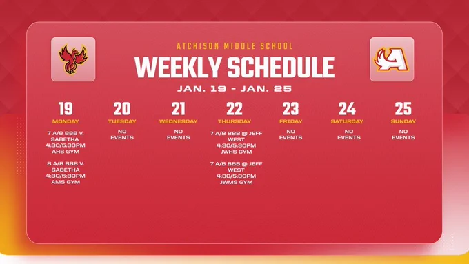 AMS WEEKLY SCHEDULE - 2025-26 8935106