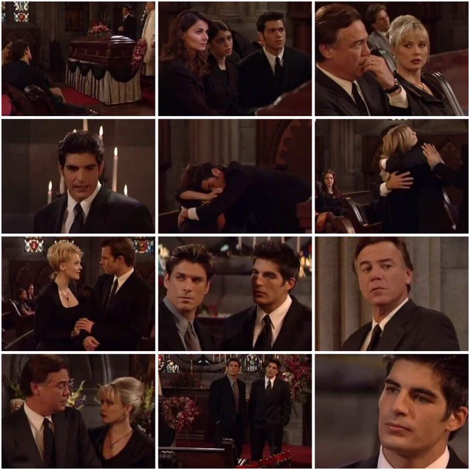 There are mixed reactions at the funeral when Luis announces that the dead man is not Martin Fitzgerald on NBC soap opera Passions