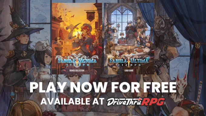 Fabula Ultima TTJRPG: Bonus Collection and Load Game - ReLoaded are available now at DriveThruRPG.com